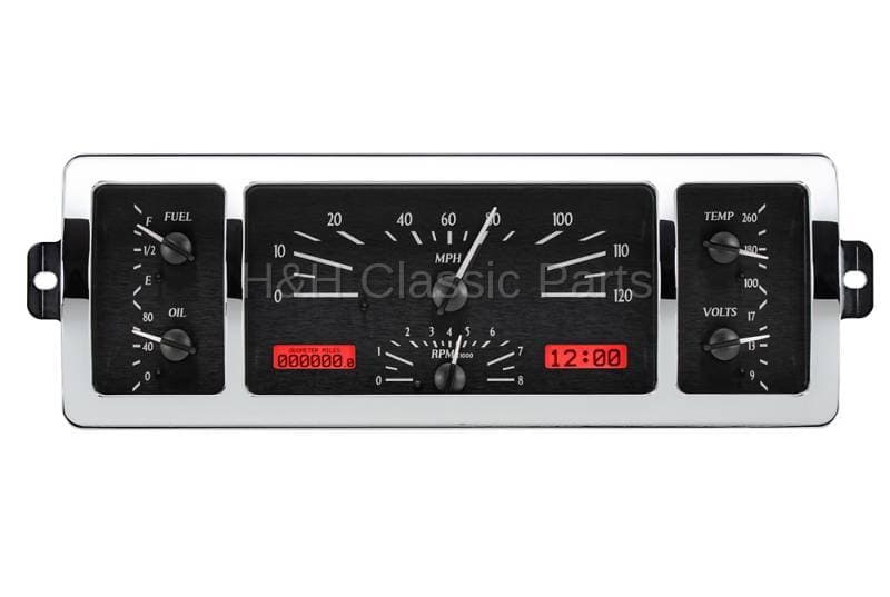 Dakota Digital VHX Gauge System Black Alloy Red