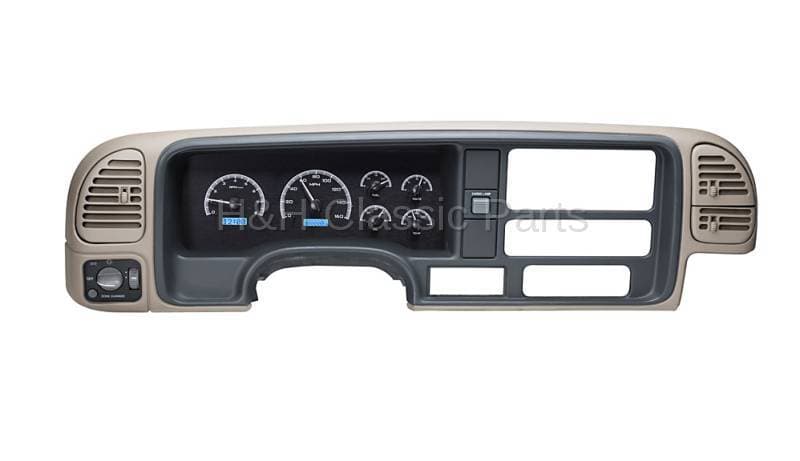 Dakota Digital VHX Gauge System Black Alloy Blue