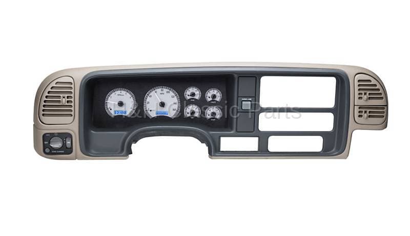 Dakota Digital VHX Gauge System Silver Alloy Blue
