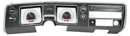 Dakota Digital VHX Gauge System Silver Alloy Red