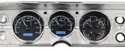 Dakota Digital VHX Gauge System Black Alloy Blue