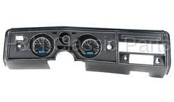 Dakota Digital VHX Gauge System Black Alloy Blue