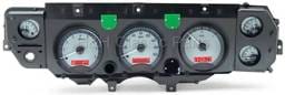 Dakota Digital VHX Gauge System Silver Alloy Red