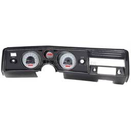 Dakota Digital VHX Gauge System Silver Alloy Red