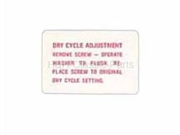 Windshield Washer Adjustment Decal
