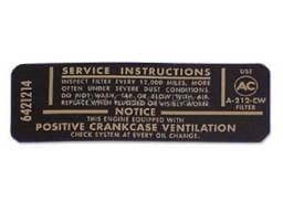Air Cleaner Service Decal