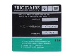 Frigidaire Air Comp Decal (Green)