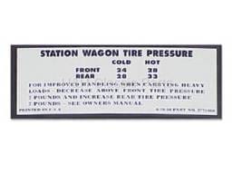 Tire Pressure Decal