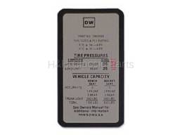 Tire Pressure Decal
